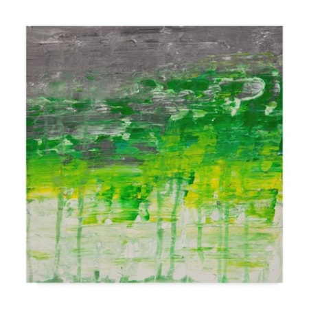 Hilary Winfield 'Lithosphere Green Streak' Canvas Art,35x35